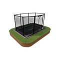 North 12 ft × 8 ft Rectangle In-Ground Trampoline with safety net