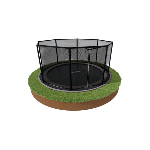 North 14 ft Round In-Ground Trampoline with safety net
