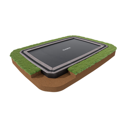 North 17 ft × 12 ft Rectangle In-Ground Trampoline without safety net