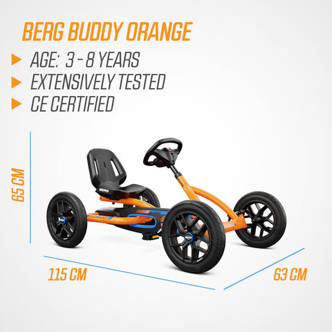 berg buddy pedal kart BERG Buddy B-Orange Pedal Kart