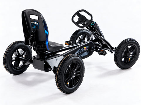 VOID XM-4 pedal kart, rear three-quarter preproduction view