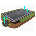 Rectangle North in-ground trampoline double-venting detail