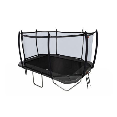 Avyna Pro-Line 10 ft × 14 ft rectangle above-ground trampoline with safety enclosure