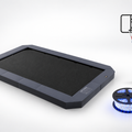 Avyna 12 by 18 ft rectangle in-ground trampoline bundle with LED light kit and basketball hoop