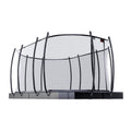 Avyna Pro-Line MAX 12 ft × 18 ft rectangle in-ground trampoline safety-enclosure corner view