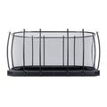 Avyna Pro-Line MAX 12 ft × 18 ft rectangle in-ground trampoline safety-enclosure side view