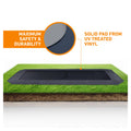Avyna Pro-Line MAX 12 ft × 18 ft rectangle in-ground trampoline padding and durability overview