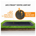 Avyna Pro-Line MAX 12 ft × 18 ft rectangle in-ground trampoline Air X-TREME jump-mat detail