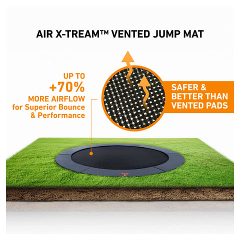 Avyna Pro-Line 14 ft round in-ground trampoline Air X-TREME jump-mat detail