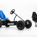 BERG XL B.Pure Blue pedal kart bundle with black passenger seat
