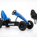 BERG XL B.Super Blue pedal kart bundle with black passenger seat