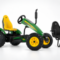 BERG XL John Deere pedal kart bundle with black passenger seat