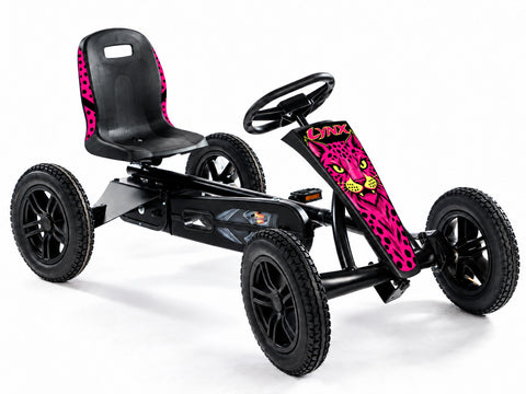 LYNX XM-4 pedal kart, front three-quarter preproduction view