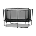 North Legend 16 × 11 ft oval above-ground trampoline with enclosure