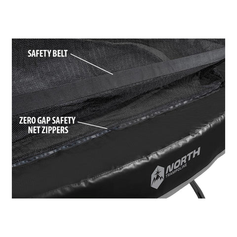 North Legend zero-gap safety net zipper and belt