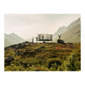 North Legend 16 × 11 ft oval trampoline in a mountain setting