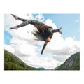 Athlete jumping on a North trampoline