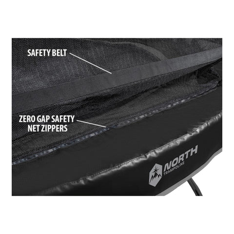North Legend zero-gap safety net zipper and belt