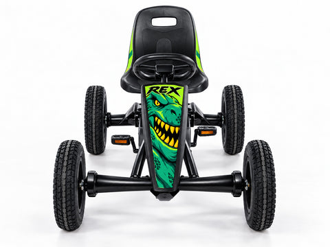 REX XM-4 pedal kart, front preproduction view